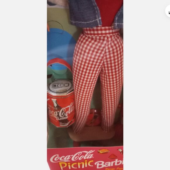 1997 Mattel Barbie Coca‑Cola Picnic Special Edition Doll #19626 NRFB (New - Picture 2 of 4